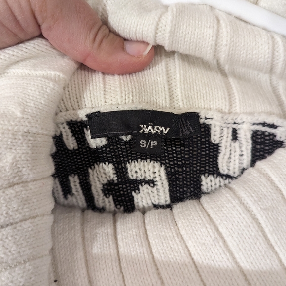 Vintage Karv 90s Y2K Style White Ribbed Chunky Sweater Women's Small - Picture 5 of 6